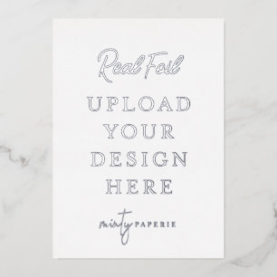 5"x7" Silver Foil Portrait Print - Do it yourself Folieneinladung