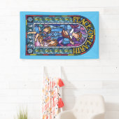 5' x 3' WeihnachtsVinyl Banner Bleiglas (Insitu)