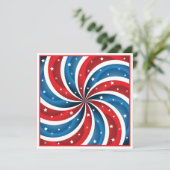 5 x 5 4. Juli Party Einladung (Stehend Vorderseite)