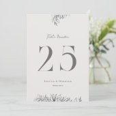 5 x 7 Botanische Hochzeit Tischnummer (Stehend Vorderseite)