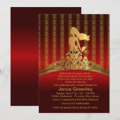 5" x 7" Bridal Princess Golden Crown Einladung (Vorne/Hinten)