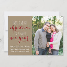 5 x 7 Crafty Christmas Holiday Foto Card