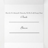 5" x 7" dreifaches Lesefeld-Programm Dreifach-gefaltete Programmkarte (Innenseite Mitte)