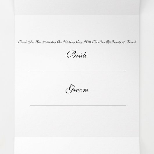 5" x 7" dreifaches Lesefeld-Programm Dreifach-gefaltete Programmkarte (Innenseite Mitte)