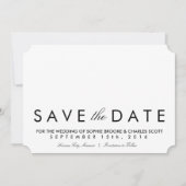 5" x 7" Einfache Chic Ticket-Save the Date Vorlage (Vorderseite)