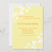 5" x 7" Einfache Gelbe Babydusche Einladung (Vorderseite)