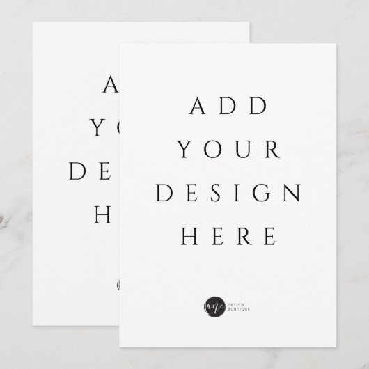 5" x 7" Einladung / Menü / Flachkarte (Vorne/Hinten)