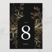 5 x 7 Eucalyptus Gold Black Arch Tischnummer (Vorderseite)