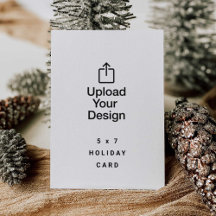 5 x 7 Family Holiday Card, Upload Your Image