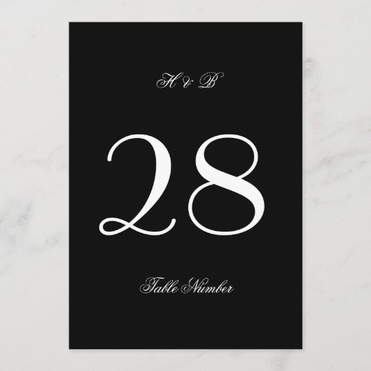 5 x 7 formelle Schwarz-weiße Hochzeitsstimmung Tis Einladung (Vorderseite)