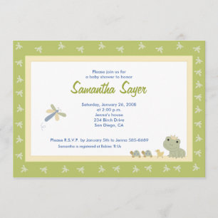 5 x 7 Froggy Tales Frog Prince Baby Dusche Einladung