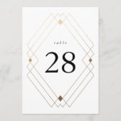 5 x 7 Gold Classic Hochzeiten Tischnummern (Vorderseite)