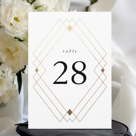 5 x 7 Gold Classic Hochzeiten Tischnummern