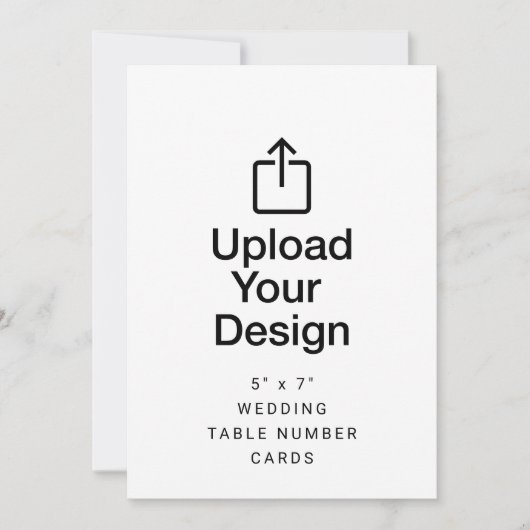 5" x 7" Hochzeitkarten für die Tischnummer (Vorderseite)