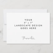 5 x 7" Kartenausdruck Horizontale Vorlage (Rückseite)