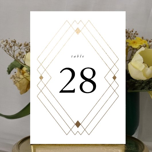 5 x 7 klassische Tischnummern für Hochzeiten in We