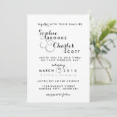 5" x 7" Moderne Charme Hochzeitsvorlage Einladung (Stehend Vorderseite)