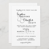 5" x 7" Moderne Charme Hochzeitsvorlage Einladung (Vorne/Hinten)