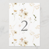 5 x 7 Moderne Pampas Hochzeiten Tischnummern (Rückseite)