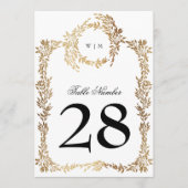 5 x 7 Monogram Wappen Classic Wedding Tischnummern (Vorderseite)