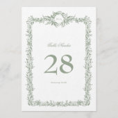 5 x 7 Monogramm Salbei Kranke Klassische Tischnumm (Rückseite)