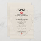 5" x 7" Mustache Lips Retro Hochzeit Einladung (Vorne/Hinten)