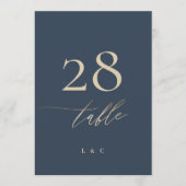 5 x 7 Navy Blue Elegant Gold Classic (Vorderseite)