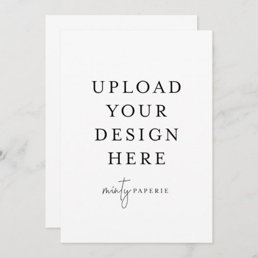 5" x 7" Portrait Card Einladung (Vorne/Hinten)