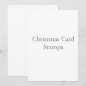 5" x 7" quadratische Weihnachtskarten Stempel Dankeskarte (Vorne/Hinten)