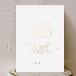 5 x 7 Rosen Gold Schwarz Formelle Hochzeit Tisch N Folieneinladung