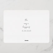 5" x 7" Rustic Real Gold Foil Save the Date Karte (Rückseite)