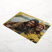 5" x 7" Rustic Real Gold Foil Save the Date Karte (Gedreht)