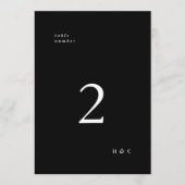 5 x 7 Schwarz Einfache moderne Hochzeitsstipps-Tis (Vorderseite)