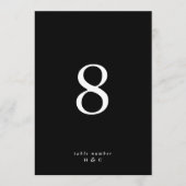 5 x 7 Schwarz-weiße Minimalistische moderne Tischn (Vorderseite)