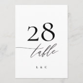 5 x 7 Schwarz-weiße moderne Hochzeitsszeitszene Ti (Rückseite)