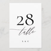 5 x 7 Schwarz-weiße moderne Hochzeitsszeitszene Ti (Vorderseite)