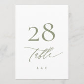 5 x 7 Seiten Grün Weiß Moderne Hochzeitsstimmung T (Rückseite)