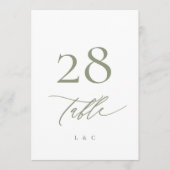 5 x 7 Seiten Grün Weiß Moderne Hochzeitsstimmung T (Vorderseite)