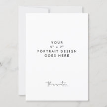 5 x 7" vertikale Porträt-Karten-Druckvorlage