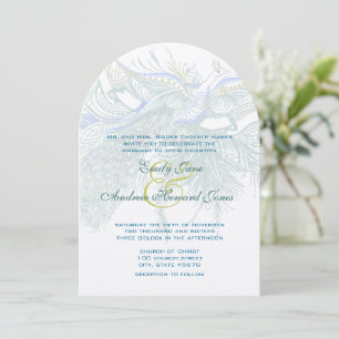 5 x 7 Vintage Pfau Vögel Hochzeitseinladung Einladung