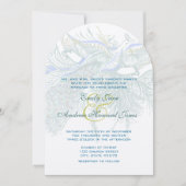 5 x 7 Vintage Pfauenvögel Einladung zur Hochzeit (Vorderseite)