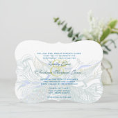 5 x 7 Vintage Pfauenvögel Einladung zur Hochzeit (Stehend Vorderseite)