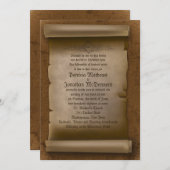 5 x 7" Vintages Altpapier Gotische Hochzeitsfeier Einladung (Vorne/Hinten)