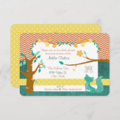 5" x 7" Waldfox-Babyparty-Einladung Einladung (Vorne/Hinten)