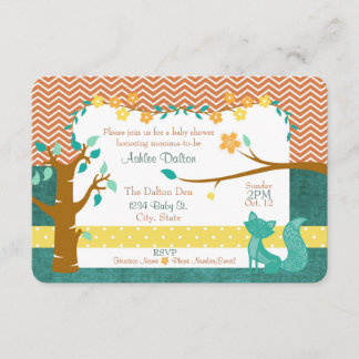 5" x 7" Waldfox-Babyparty-Einladung Einladung