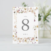 5 x 7 Wildblumen Pampas Hochzeiten Tischnummern (Stehend Vorderseite)