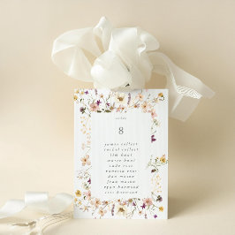 5 x 7 Wildblumen Pampas Hochzeiten Tischnummern