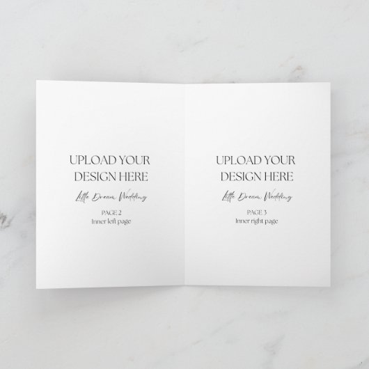 5 x 7 Zoll Doppeldecker Hochzeitsprogramm Einladung (Innenseite)