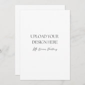 5 x 7 Zoll Hochzeitsprogramm, doppelseitig Einladung (Vorne/Hinten)