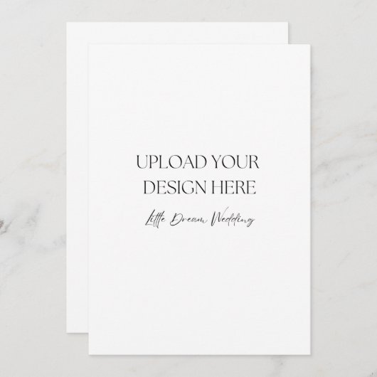 5 x 7 Zoll Hochzeitsprogramm, doppelseitig Einladung (Vorne/Hinten)